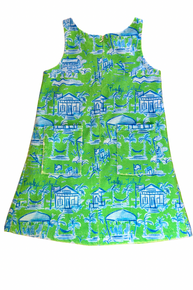 Towel Dress- green and blue toile or pink and orange toile