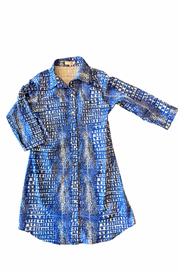 Cobalt Gator Print Waverly Shirt Dress