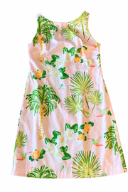 Georgetown Shift Dress in Pink Tropical