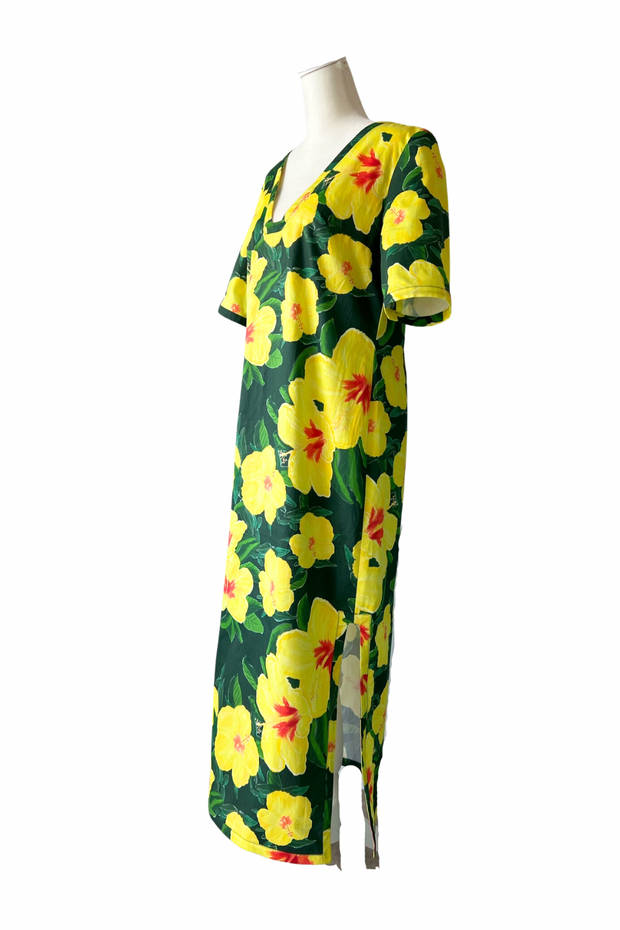 Yellow Hibiscus Sanibel Tunic Dress
