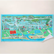 Pawleys Island/Litchfield Map Beach Towel
