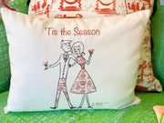 Christmas in Pawleys Cotton Pillow