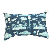 DeBordieu Outdoor Lumbar Pillow in Navy, Lime and Aqua