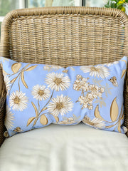 Daisies and Laurel Ourdoor Lumbar Pillow