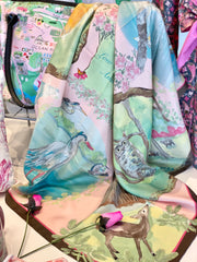 Luxe Silk Twill Scarf- Low Country Animals