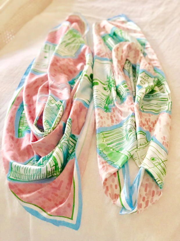 Holy City Scarf- Ivory or Pink