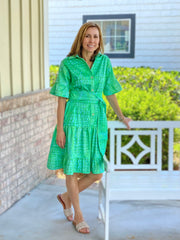 Midland Dress in Lobster, Green or Blue Gator