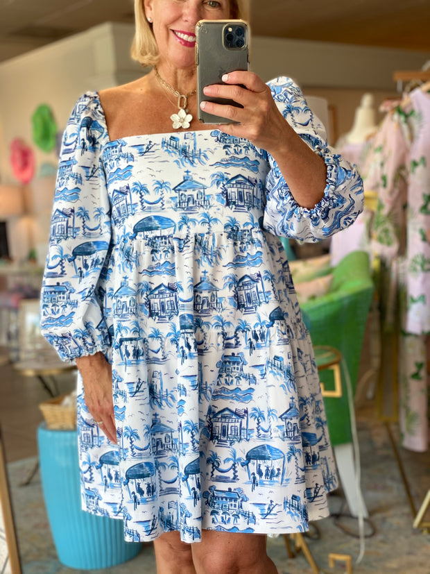 Goodwood in Pawleys Toile in Blue or Pink