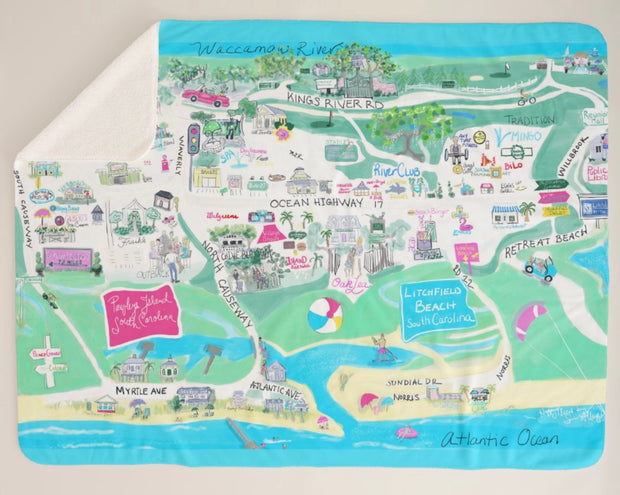 Pawleys Island / Litchfield Map Blanket